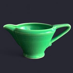VINTAGE Mid Century Art Deco Light Green Harlequin creamer by Homer Laughlin